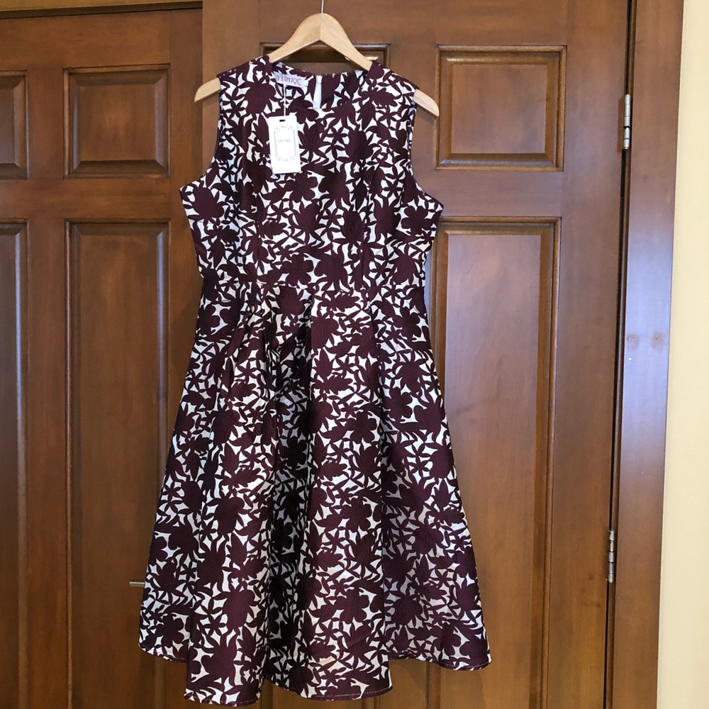 YISHIQI Coeur DeVague  Floral Fit & Flare Dress